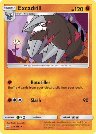 Excadrill (119) Reverse Holofoil - Unified Minds