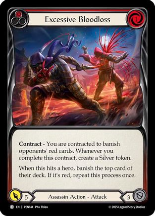 Excessive Bloodloss (Red) (PEN144) Rainbow Foil - Compendium of Rathe