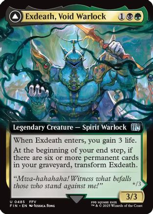 Exdeath, Void Warlock // Neo Exdeath, Dimension's End (Extended Art) (485) Foil - FINAL FANTASY