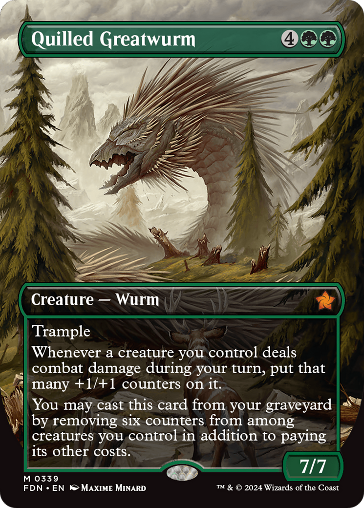 Quilled Greatwurm (Borderless) (339) - Foundations