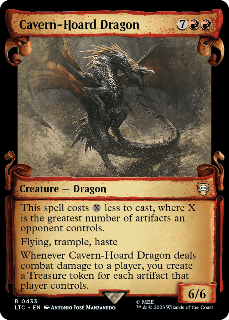 Cavern-Hoard Dragon (Showcase) (433) Foil - Tales of Middle-earth Commander
