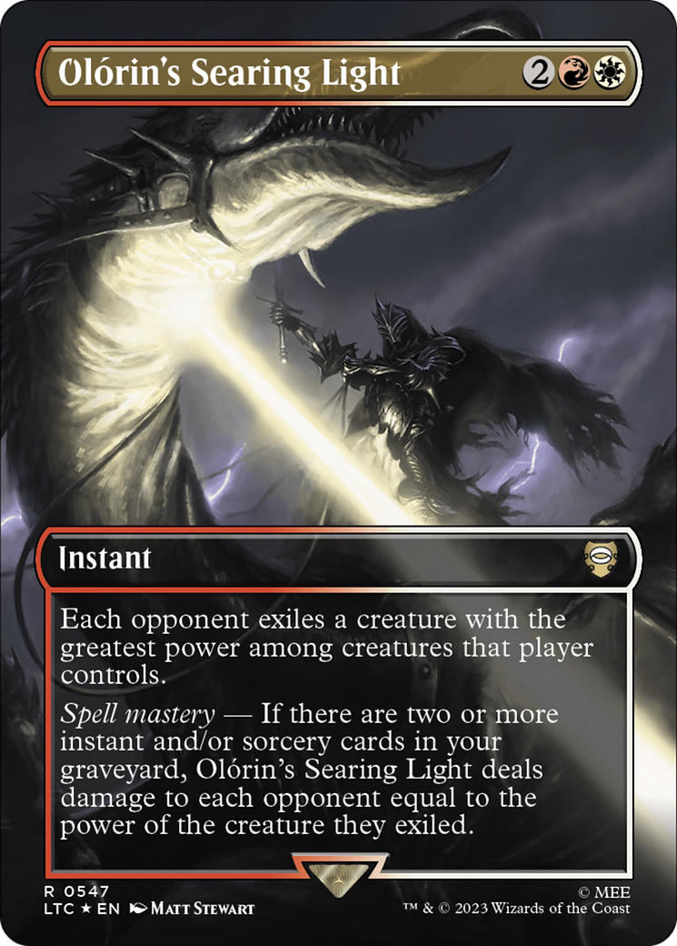 Olorin's Searing Light (Borderless) (Surge Foil) (547) Foil - Tales of Middle-earth Commander