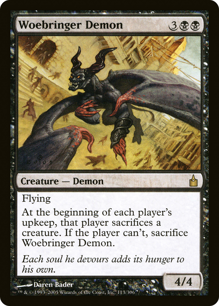 Woebringer Demon (113) Foil - Ravnica: City of Guilds