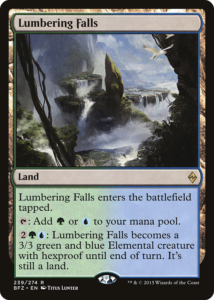 Lumbering Falls (239) Foil - Battle for Zendikar