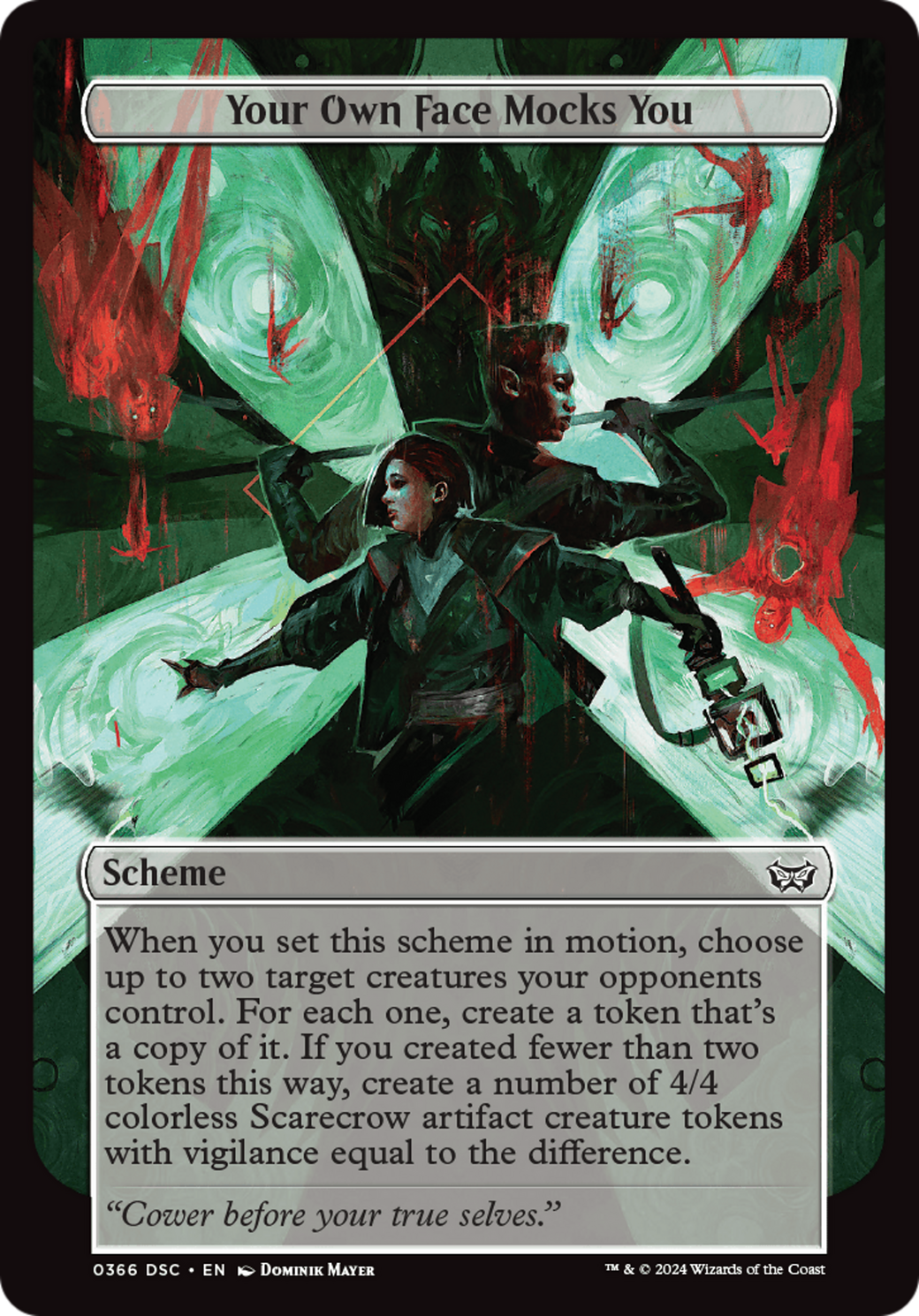 Your Own Face Mocks You (Full Art) (366) - Duskmourn: House of Horror Commander