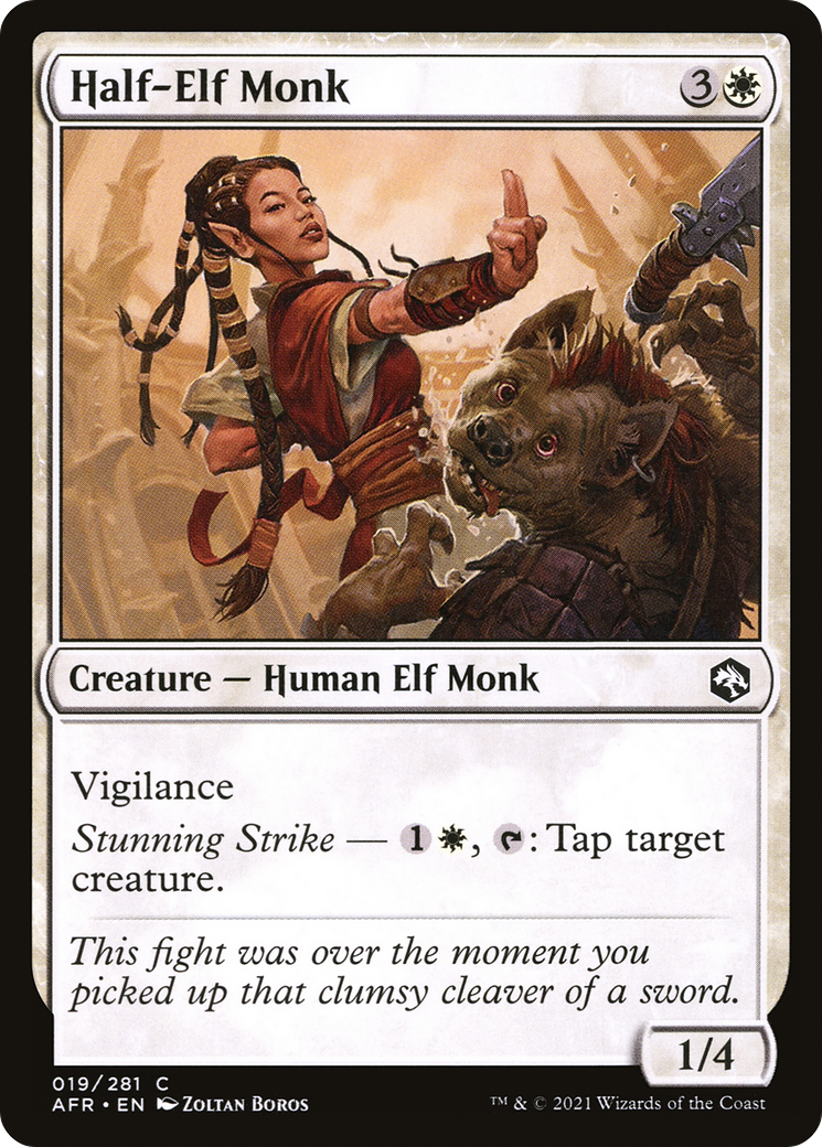 Half-Elf Monk (019) - Adventures in the Forgotten Realms