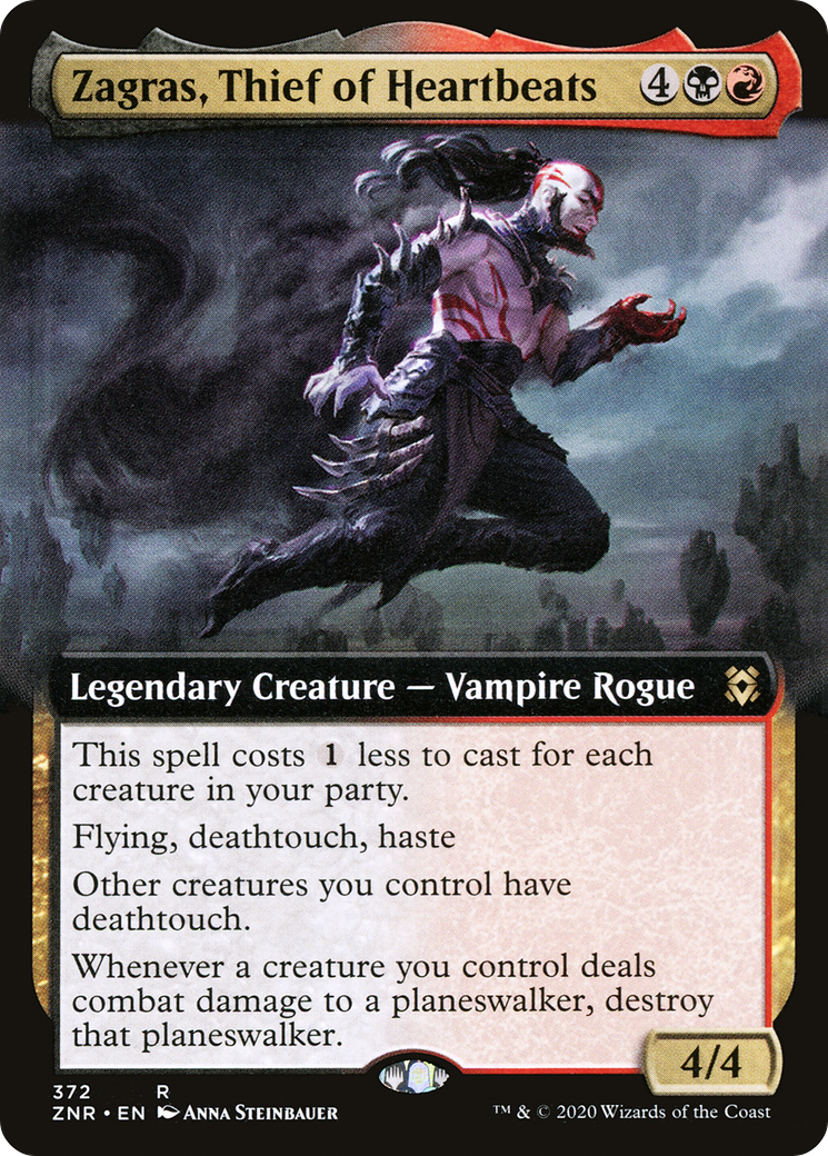 Zagras, Thief of Heartbeats (Extended Art) (372) Foil - Zendikar Rising