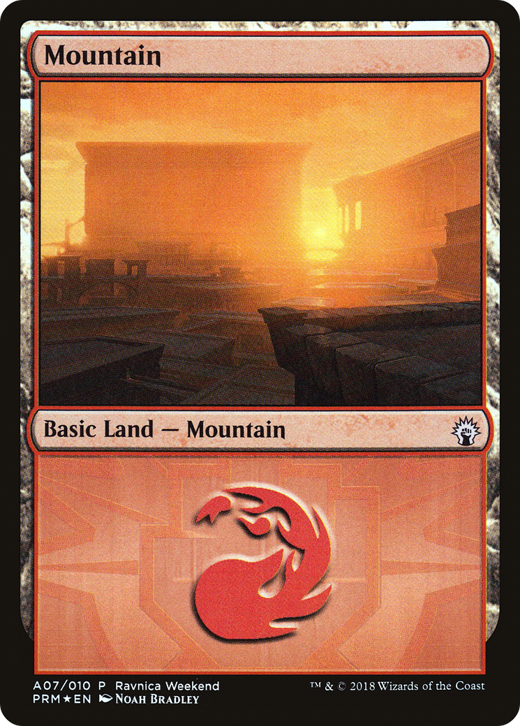 Mountain (A07) Foil - GRN Ravnica Weekend