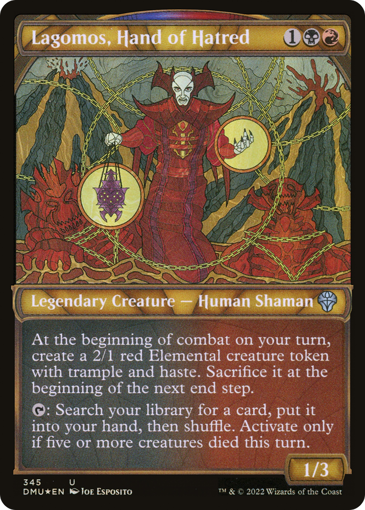 Lagomos, Hand of Hatred (Showcase) (345) Foil - Dominaria United