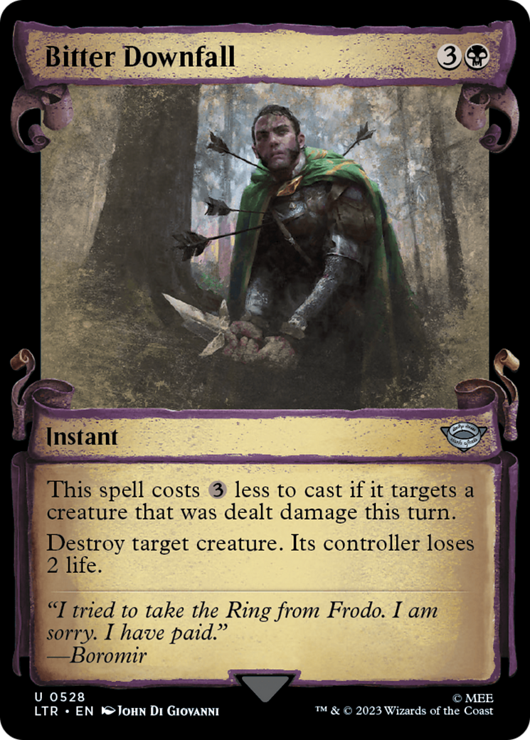 Bitter Downfall (Showcase) (528) Foil - The Lord of the Rings: Tales of Middle-earth