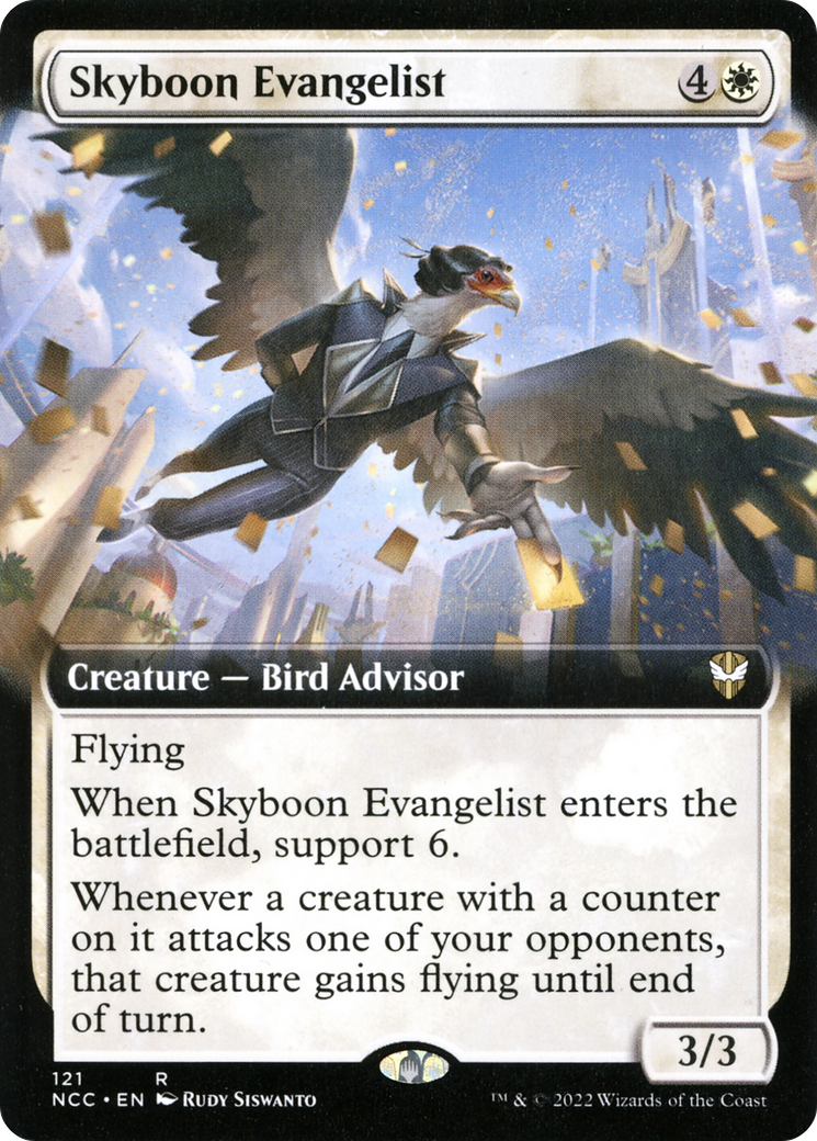 Skyboon Evangelist (Extended Art) (121) - New Capenna Commander
