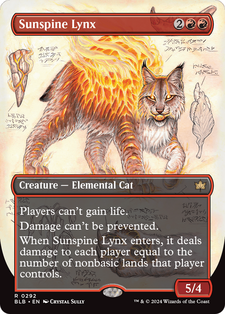 Sunspine Lynx (Borderless) (Showcase) (292) Foil - Bloomburrow