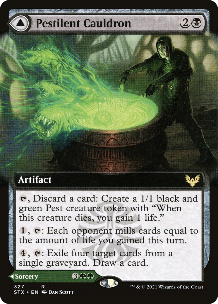 Pestilent Cauldron (Extended Art) (327) - Strixhaven: School of Mages