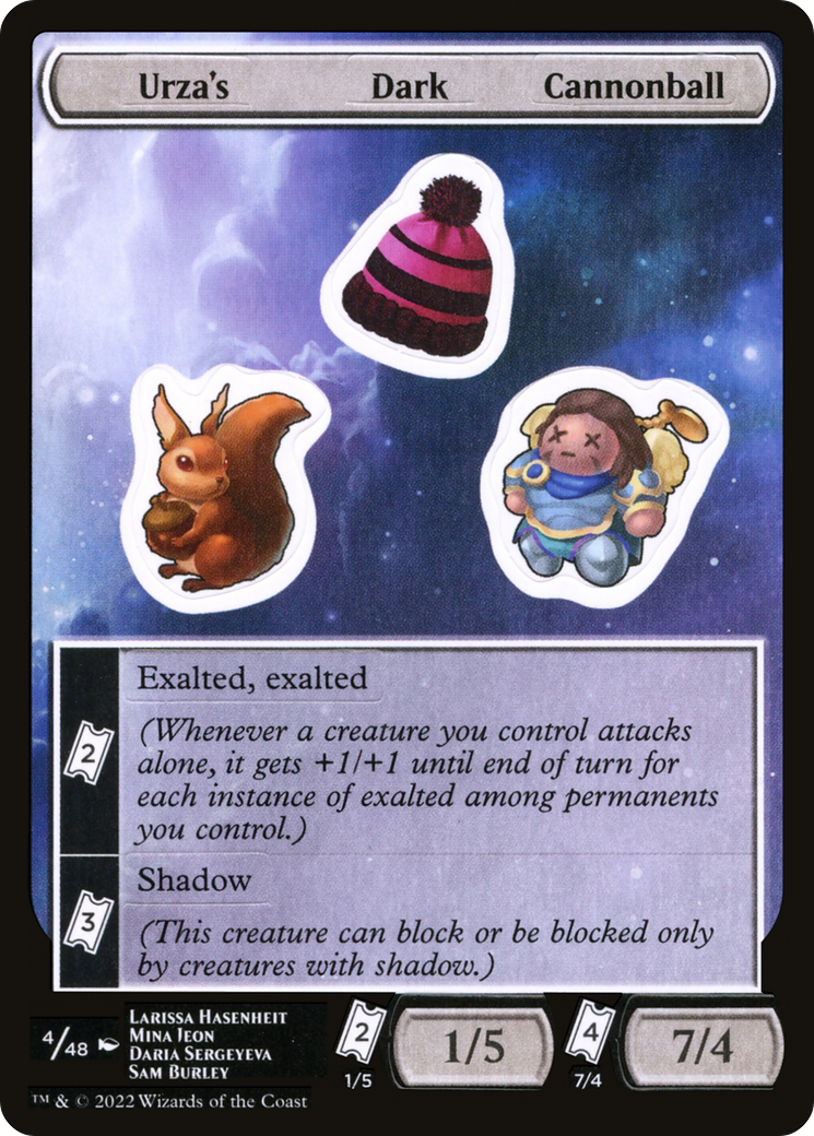 Urza's Dark Cannonball (004) - Unfinity Sticker Sheets