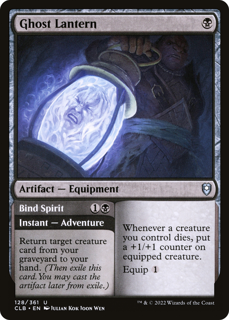 Ghost Lantern // Bind Spirit (128) Foil - Commander Legends: Battle for Baldur's Gate