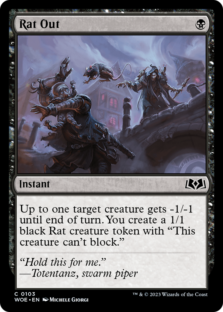 Rat Out (103) Foil - Wilds of Eldraine