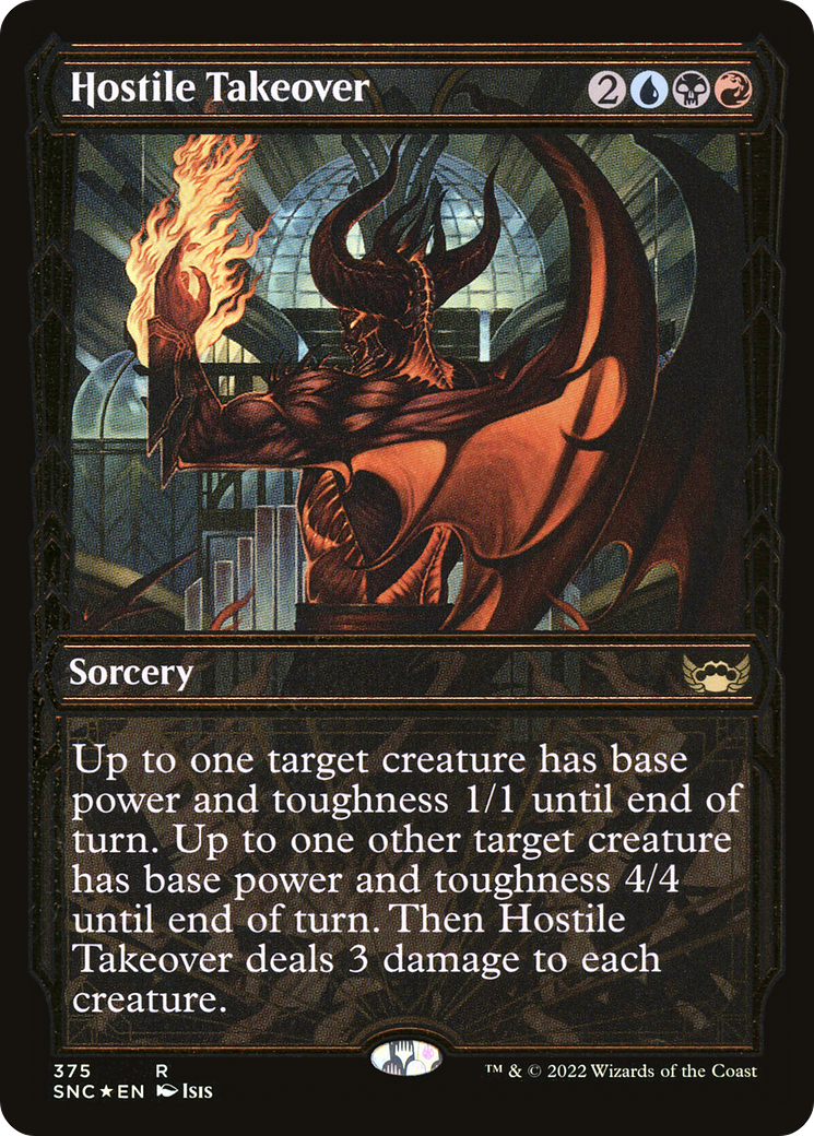 Hostile Takeover (Gilded Foil) (375) Foil - Streets of New Capenna
