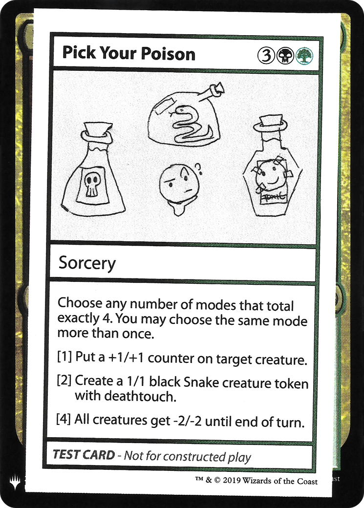 Pick Your Poison - Mystery Booster Playtest Cards 2019