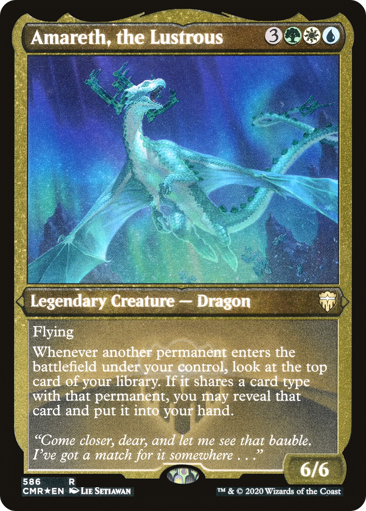Amareth, the Lustrous (586) Etched - Commander Legends