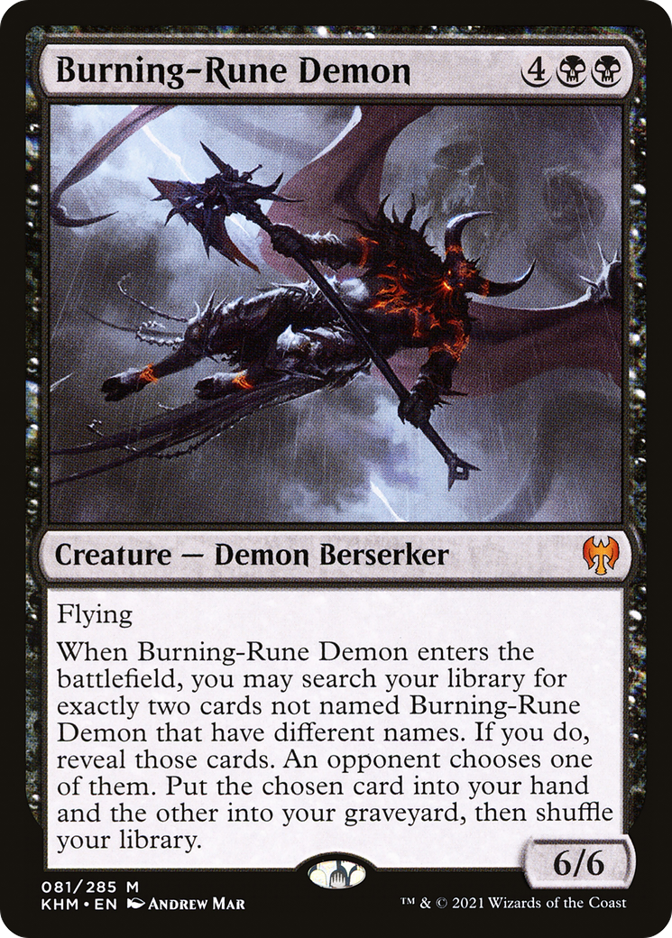 Burning-Rune Demon (081) - Kaldheim