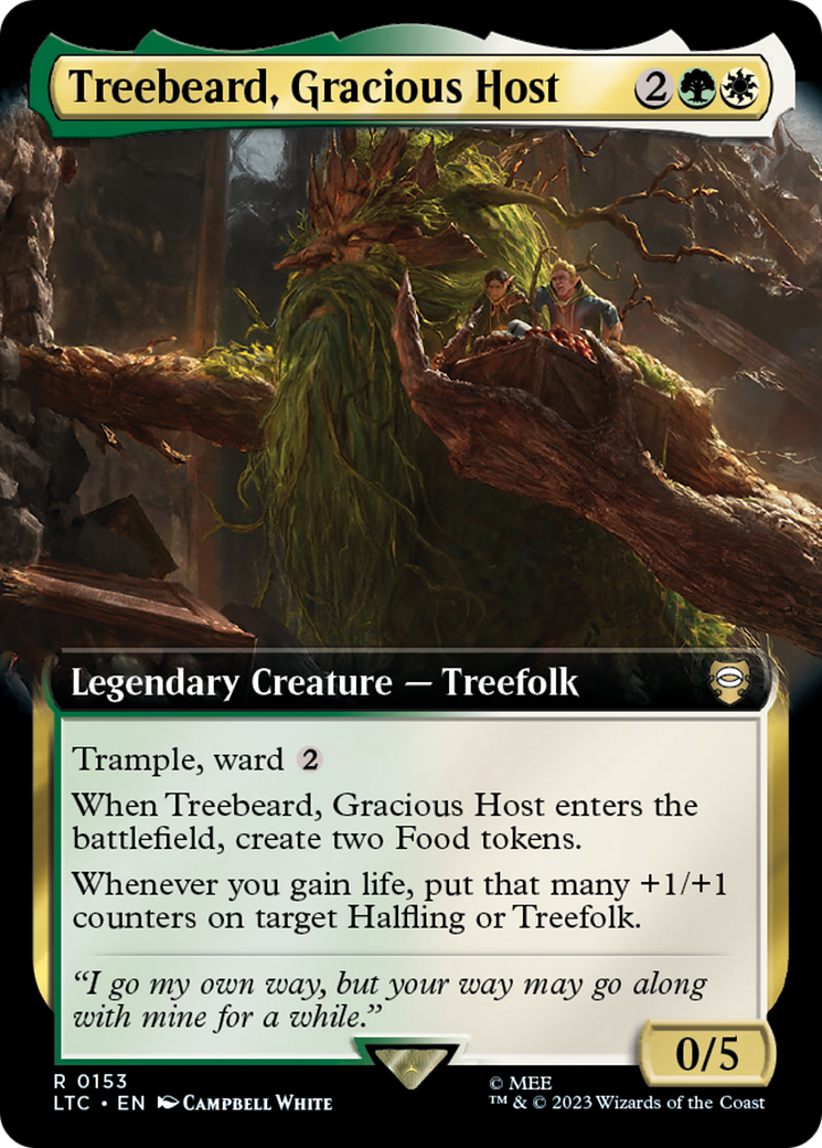 Treebeard, Gracious Host (Extended Art) (153) - Tales of Middle-earth Commander