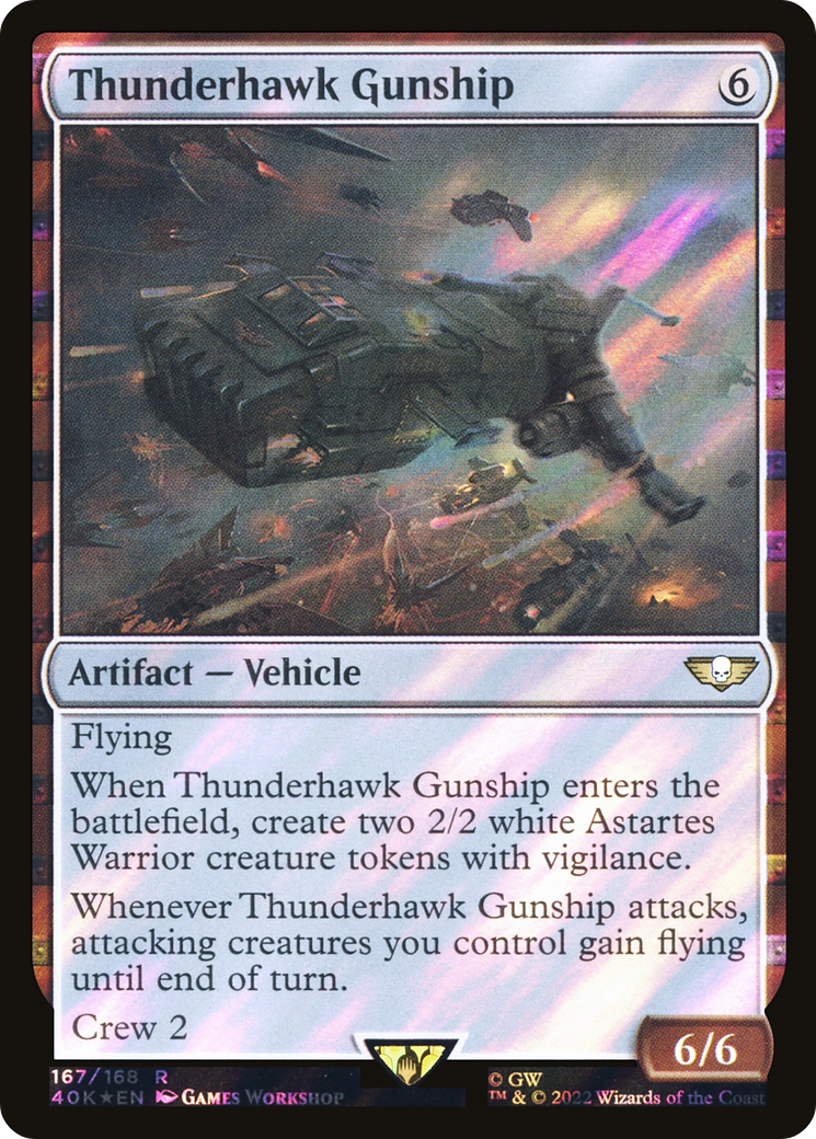 Thunderhawk Gunship (167) Surge Foil - Warhammer 40,000 Commander