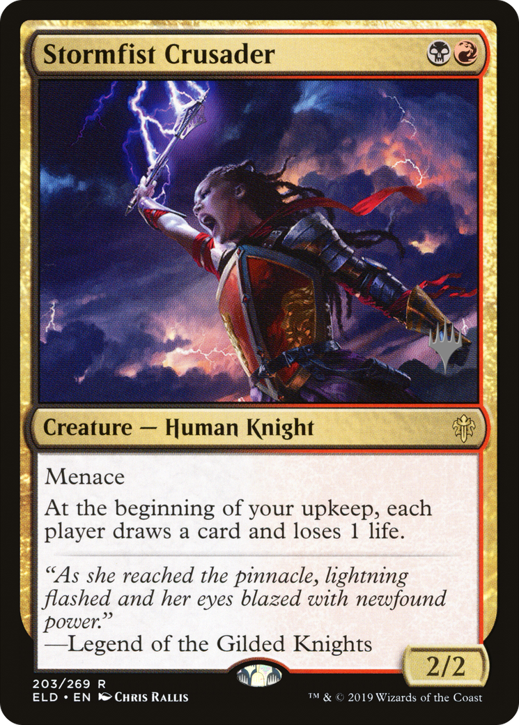 Stormfist Crusader (203p) - Throne of Eldraine Promos