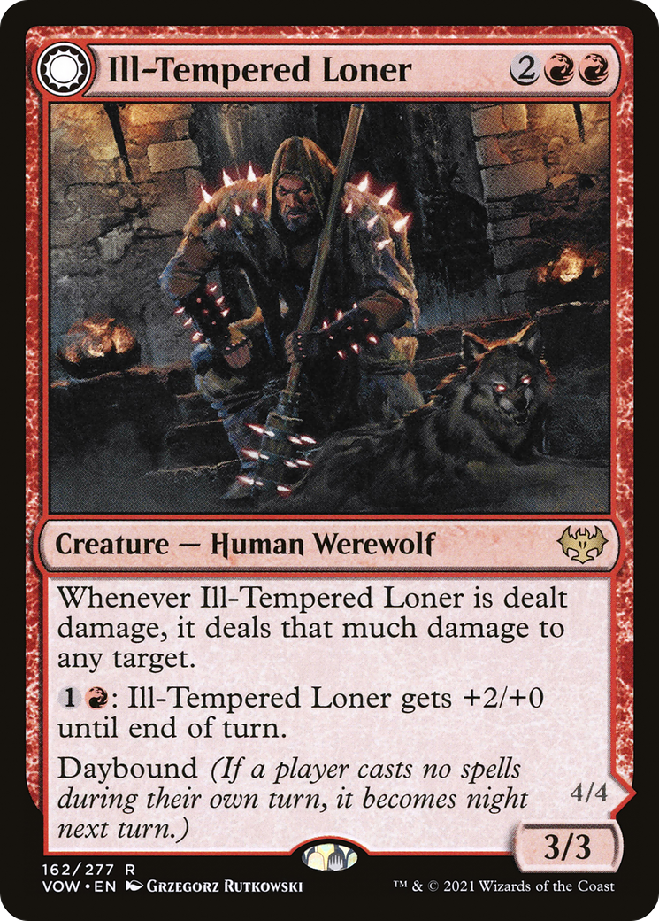 Ill-Tempered Loner // Howlpack Avenger (162) - Innistrad: Crimson Vow