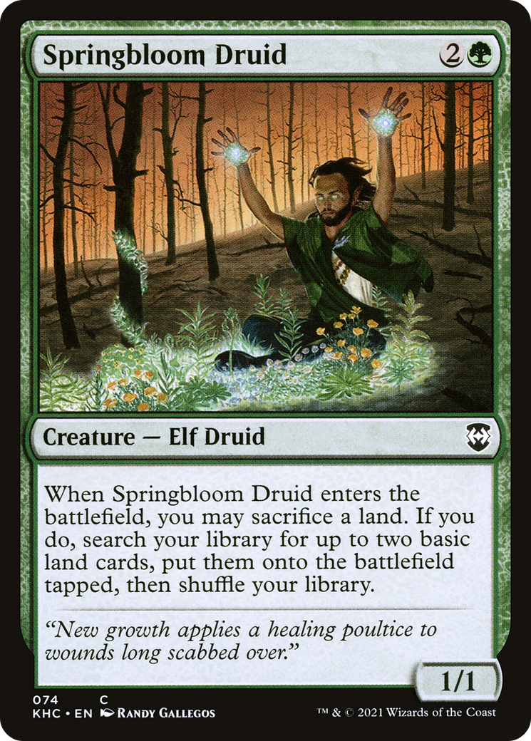 Springbloom Druid (074) - Kaldheim Commander