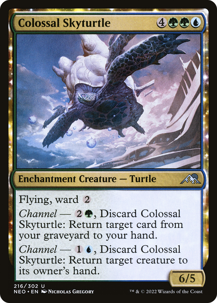 Colossal Skyturtle (216) - Kamigawa: Neon Dynasty