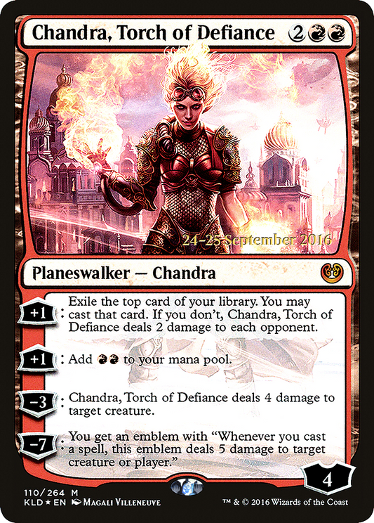 Chandra, Torch of Defiance (Prerelease) (110) Foil - Kaladesh Promos