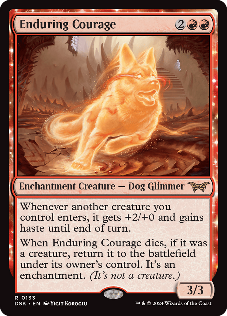 Enduring Courage (133) Foil - Duskmourn: House of Horror