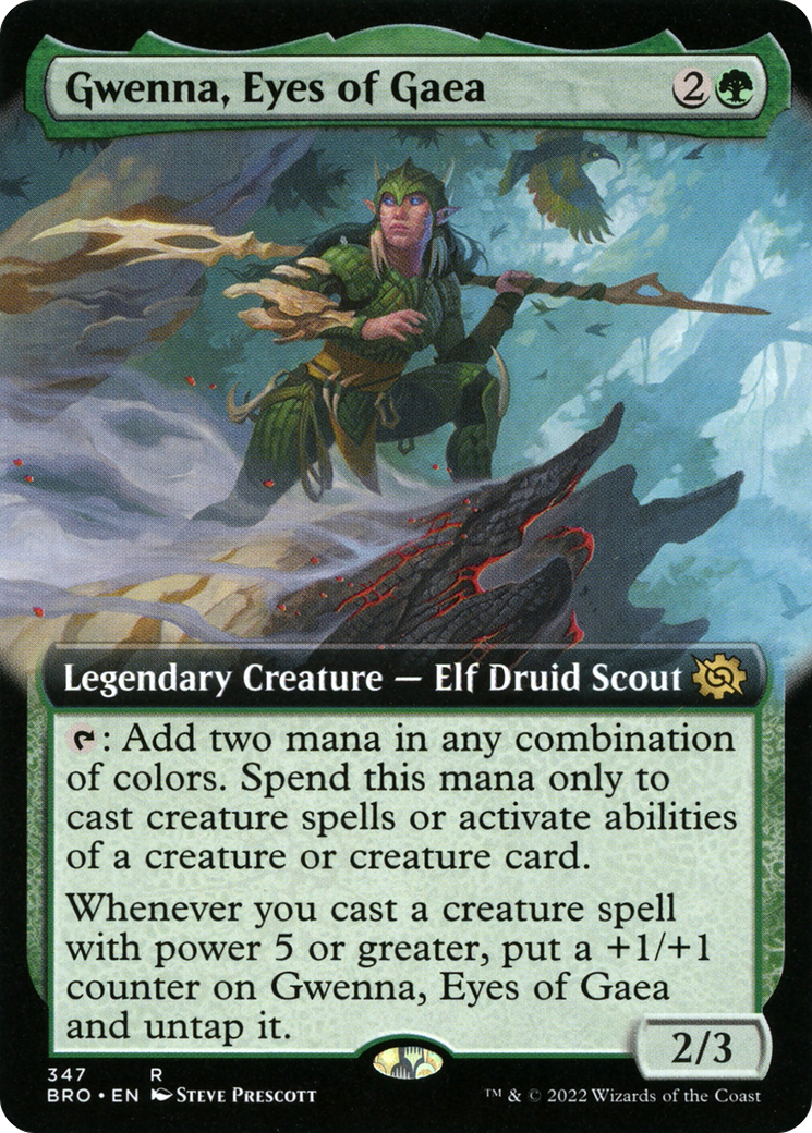 Gwenna, Eyes of Gaea (Extended Art) (347) Foil - The Brothers' War