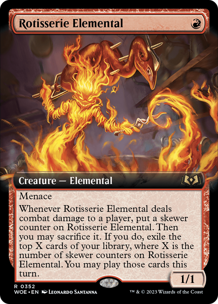 Rotisserie Elemental (Extended Art) (352) Foil - Wilds of Eldraine
