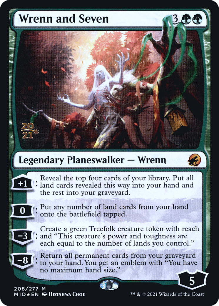 Wrenn and Seven (208) Foil - Innistrad: Midnight Hunt Promos