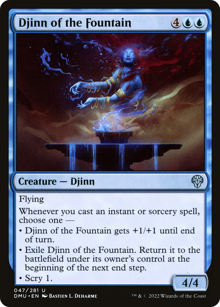 Djinn of the Fountain (047) Foil - Dominaria United