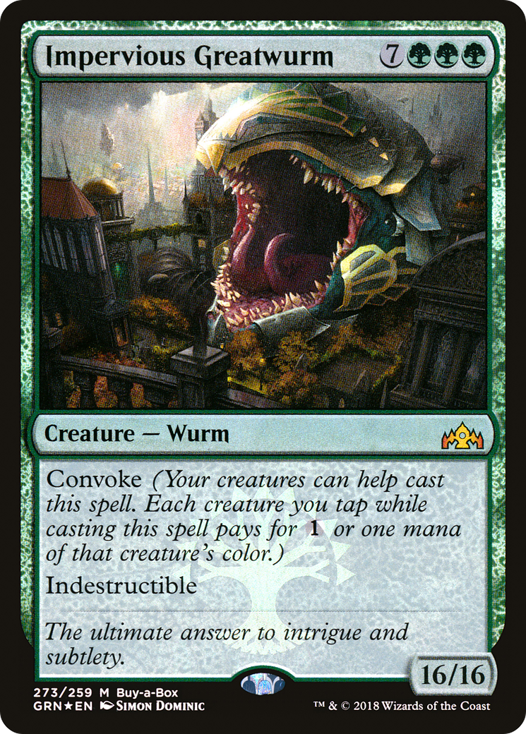 Impervious Greatwurm (273) Foil - Guilds of Ravnica