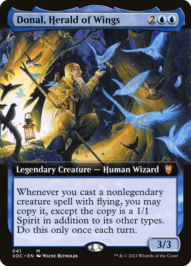 Donal, Herald of Wings (Extended Art) (041) - Crimson Vow Commander