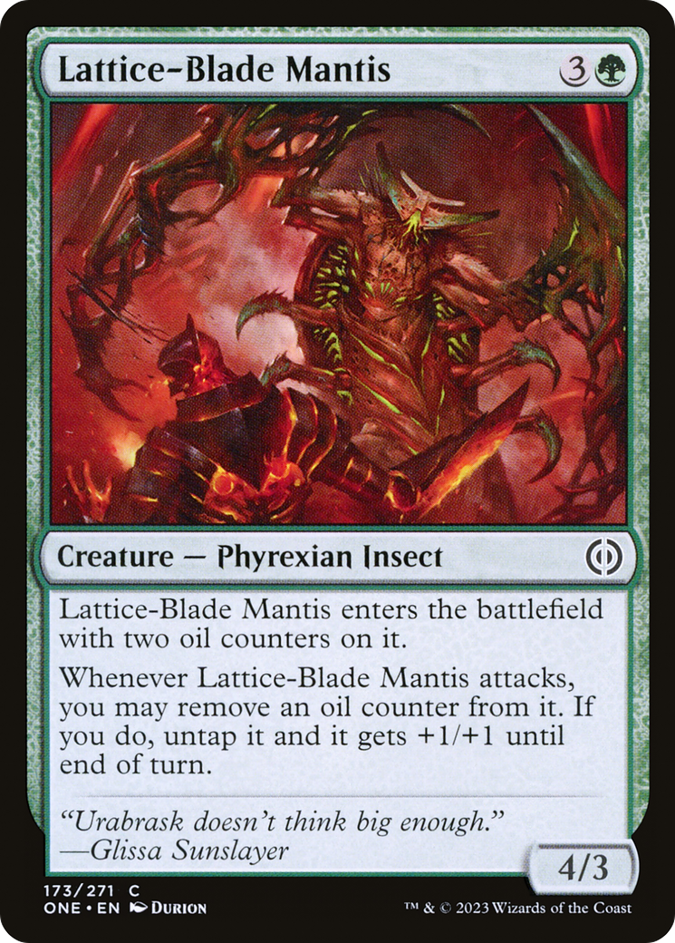 Lattice-Blade Mantis (173) Foil - Phyrexia: All Will Be One