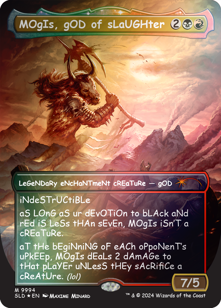 MOgIs, gOD of sLaUGHter (9994) (Rainbow Foil) (9994) Foil - Secret Lair Drop Series