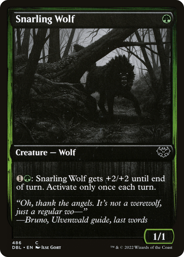 Snarling Wolf (486) - Innistrad: Double Feature