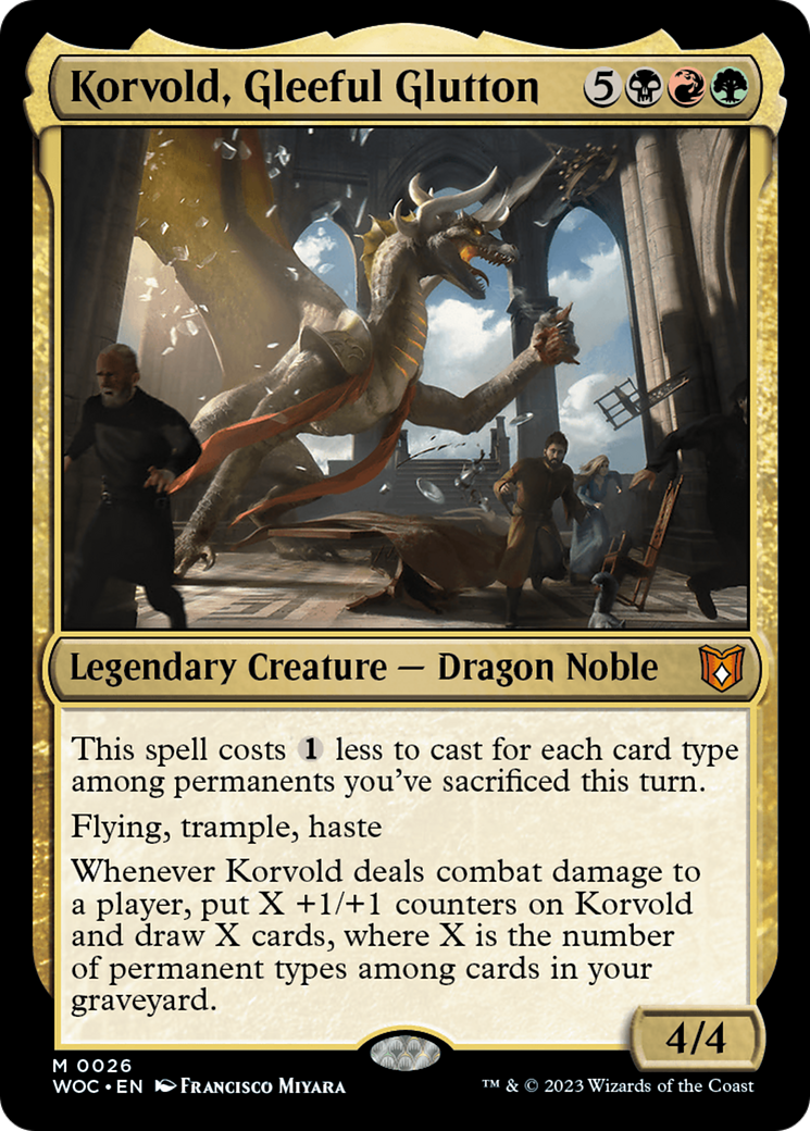 Korvold, Gleeful Glutton (026) Foil - Wilds of Eldraine Commander