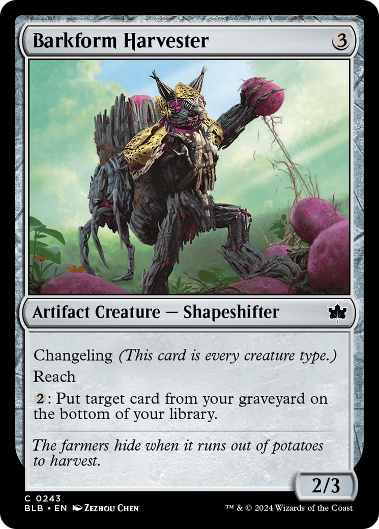 Barkform Harvester (243) - Bloomburrow