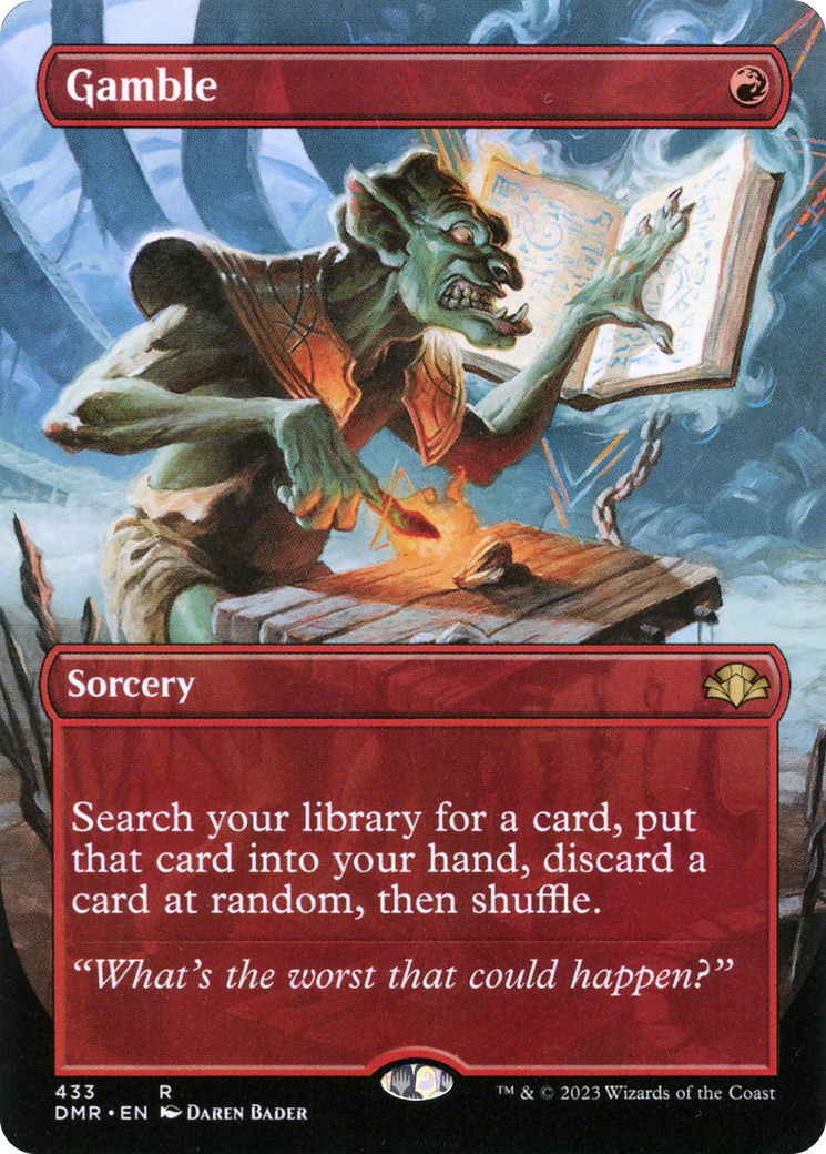 Gamble (Borderless) (433) Foil - Dominaria Remastered