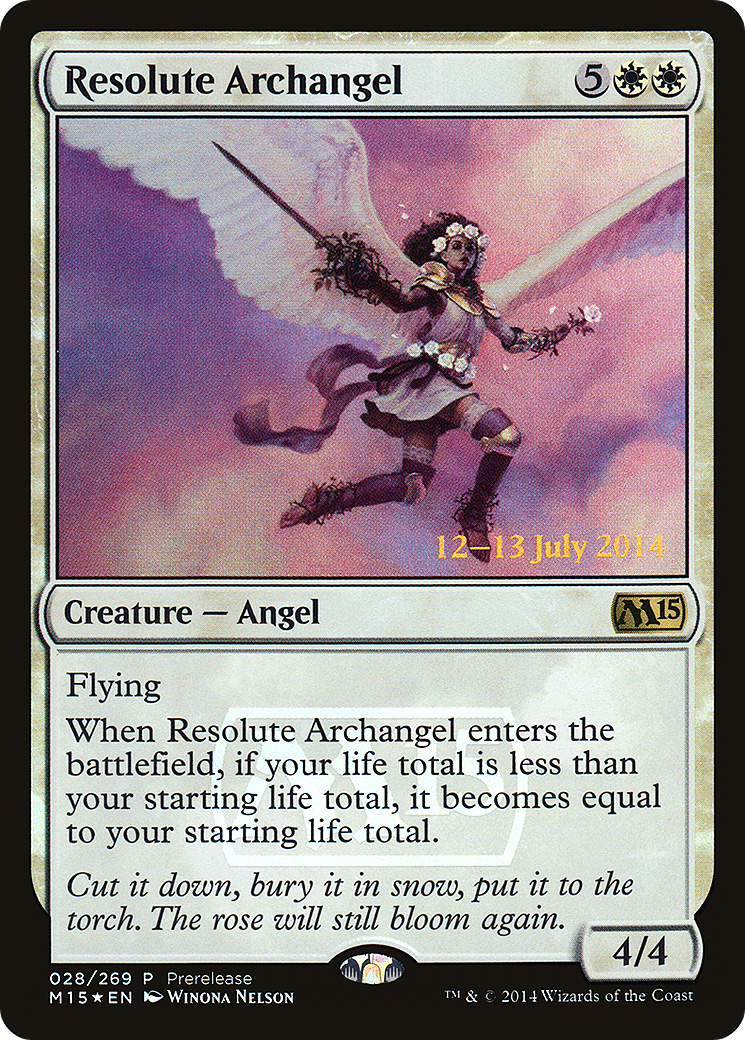 Resolute Archangel (028) Foil - Magic 2015 Promos