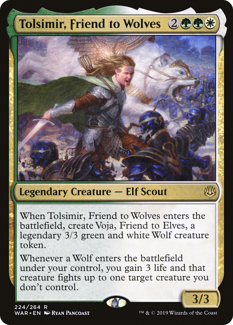 Tolsimir, Friend to Wolves (224) Foil - War of the Spark
