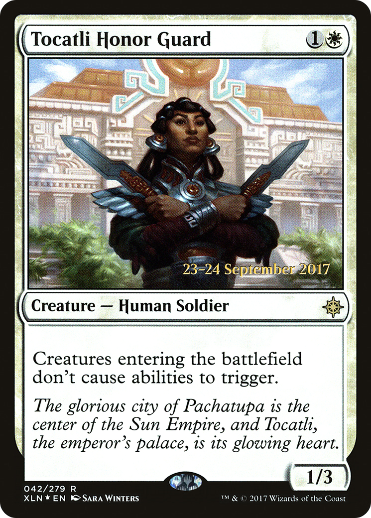 Tocatli Honor Guard (42s) Foil - Ixalan Promos