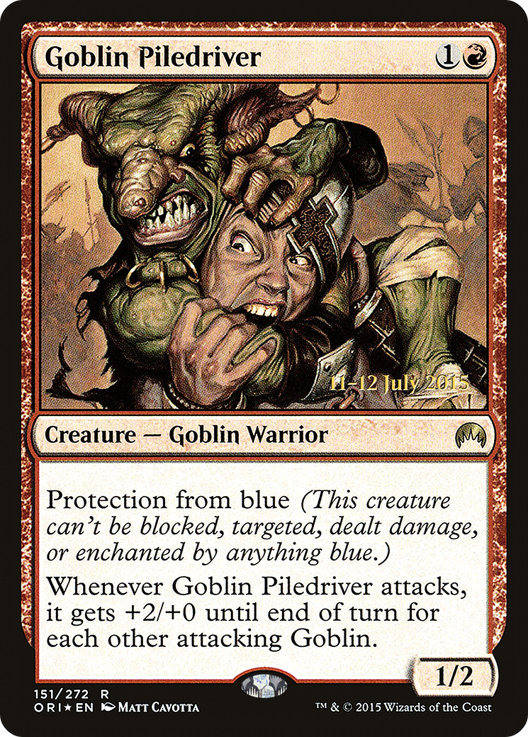 Goblin Piledriver (151s) Foil - Magic Origins Promos