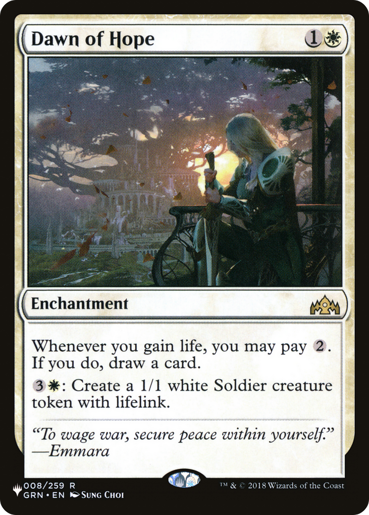 Dawn of Hope (GRN-8) - The List