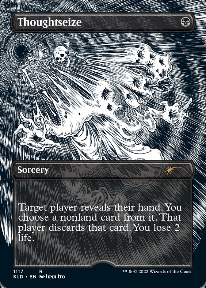 Thoughtseize (Borderless) (1117) Foil - Secret Lair Drop Series